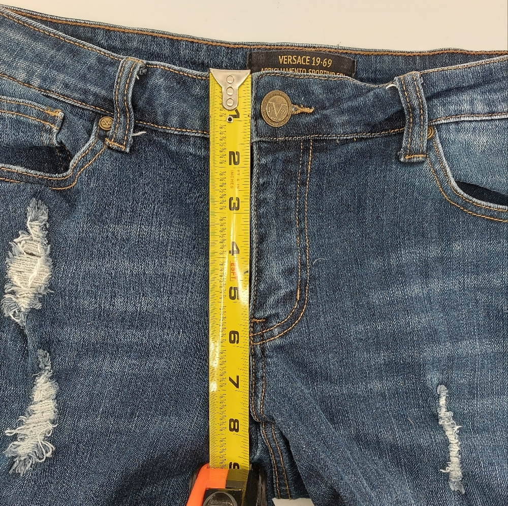 Versace 1969 mid rise skinny distressed jeans size 29 - Picture 8 of 9